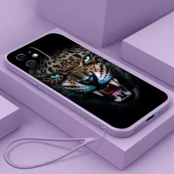 N96 Дизайн тигровых глаз с ремешком Силиконовые чехлы для телефонов с прямыми краями для Xiaomi Poco X5 F6 Redmi Note 13 Pro 12C Realme C55 Противоударный чехол Huawei Xiaomi 10T Pro/10T