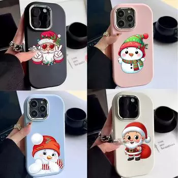 N98 С Новым годом, Рождеством, мягкие чехлы для телефонов iPhone 16 Pro Max Xiaomi 11 Lite Redmi 13C Note 11s, защитная рамка для камеры, задняя крышка for iPhone 11