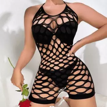 N-6051 Юбка из сетки ручной работы для женщин европейского и американского производства, большого размера, до бедер One Size чёрный