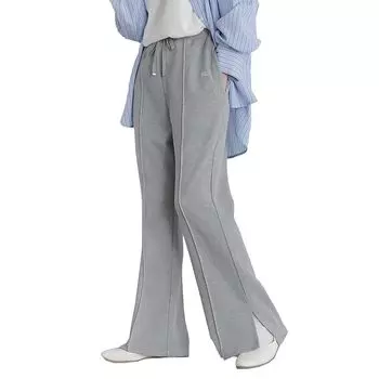 [n OrLABEL] Модные уокеры [брюки клеш с двойной талией] Расклешенные брюки женские брюки клеш длинные брюки спортивные брюки низ широкие брюки длинные центральные