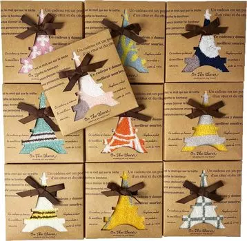 N Towel Handkerchief Yarn Set of Small Color and Pattern Random Towel Hagiwara BOX 10 Piece Gift, Non-twisted Assortment, 10, Gift, Present,