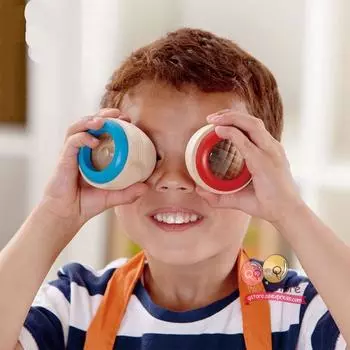 N-Tsi Magic Деревянные калейдоскопы Веселые игрушки для детей Подарок для детей Дошкольник Prism Монтессори Раннее образовательное пазл 1 шт. красный