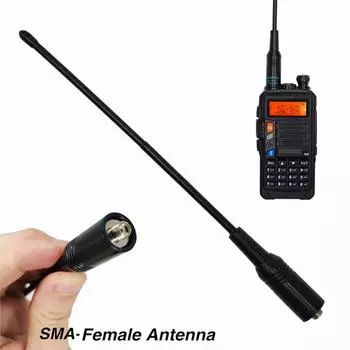 NA-771 антенна для рации VHF UHF SMA Female Walkie Talkie UHF гибкая антенна с двумя широкими диапазонами для Baofeng UV 5R UV-B5 BF-V8
