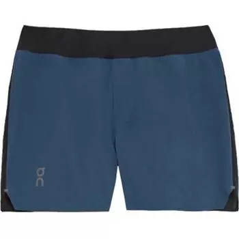 На эластичной резинке Цветной блок Брюки-капри повседневные Унисекс шорты Синий 1ME11560774 M