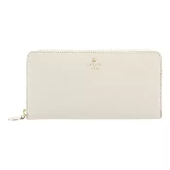 на Длинный кошелек с круглой молнией из натуральной кожи Melanie 483220 LANVIN en Bleu Cowhide Белый [LANVIN Bleu] Женский [00]