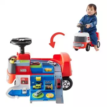 На Ides можно ездить с 1 года Tomica Transformation Drive Indoor Riding Foot Kick Tomica Storage Passes ST Gift [Официальный]! Яма, Игрушка, Машина,