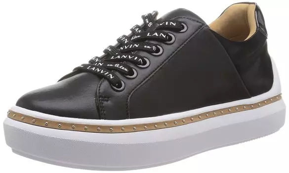 на кроссовки женские 2490 Черный см E [Lanvin Blue] Шнуровка 24.0 чёрный