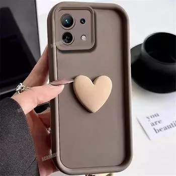 На Mi11 11lite милый силиконовый чехол с сердечком для Xiaomi Mi 11 Lite 5g Ne 4g женский матовый мягкий задний чехол Xiaomi11 Mi11lite For Mi 11 белый