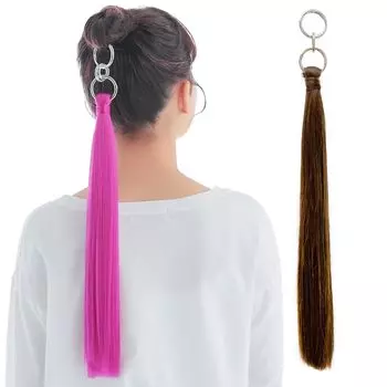 на Nippon TV Парик с кольцом для хвоста 2 типа Прямой парик розово-фиолетового цвета [Представлен ZIP!] [АКВАДОЛЛ] А. об/мин. wgt813-A-RPm