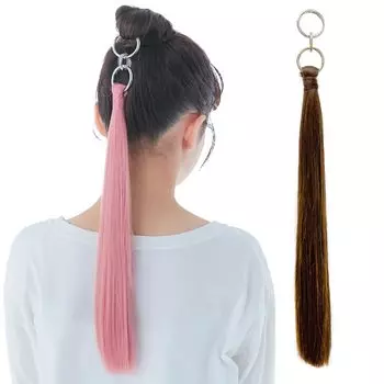 на Nippon TV Парик с кольцом для хвоста 2 типа, прямой, персиково-розовый [Представлен ZIP!] [АКВАДОЛЛ] А. ППм. wgt813-A-PPm