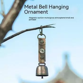 На открытом воздухе избегайте медвежьего колокольчика, подвеска в атмосфере колокольчика, аксессуары, брелок для ключей, украшение для пешего туризма, колокольчик 3.5cm*2.5cm*14cm чёрный