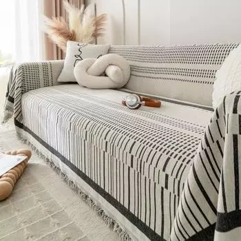 На открытом воздухе Кемпинг Пикник Большое одеяло Отдых Отдых Пляжное полотенце Белый дорожный коврик для дивана Мягкий скандинавский диван Полотенце Одеяла 180x130