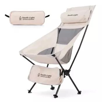 На открытом воздухе с Ultra 2024 Новая высокая спинка кемпинга вместимость сумка для хранения легко носить с собой для гор 2 цвета 1 стул, складной, подушка, легкий, слоновая кость