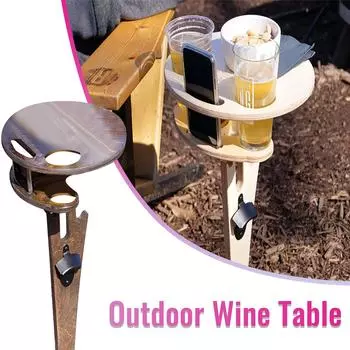 На открытом воздухе стол для вина портативный стол с закусочной двухслойной ручки