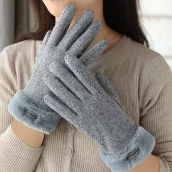 На открытом воздухе женские зимние модные аксессуары кашемировые варежки перчатки с закрытыми пальцами перчатки розовый