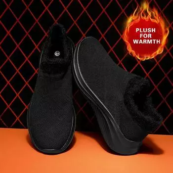 На открытом воздухе Зимняя теплая женская обувь Кроссовки Обувь на плоской подошве Мужская и женская обувь для пар Модная обувь для влюбленных Повседневная легкая обувь 35