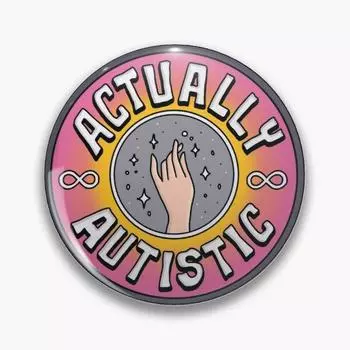 На самом деле аутистическая настраиваемая мягкая пуговица на булавке, подарок, креативный забавный ювелирный декор, значок, мультяшная шляпа, одежда для влюбленных, модная женская одежда