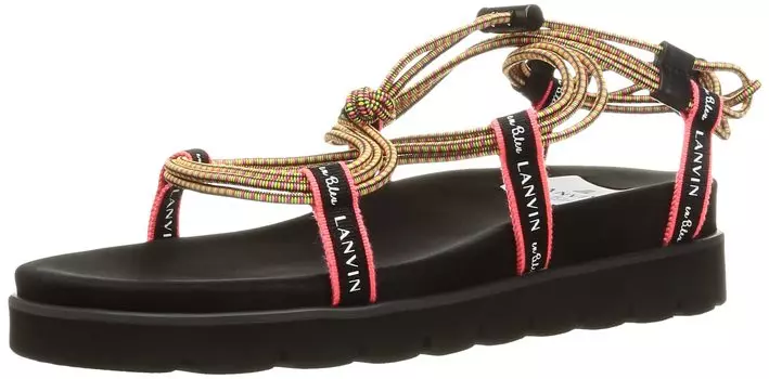 на Сандалии Босоножки на шнурках 2771 см E [Lanvin Blue] Женские P/ 24,0 см~24,5