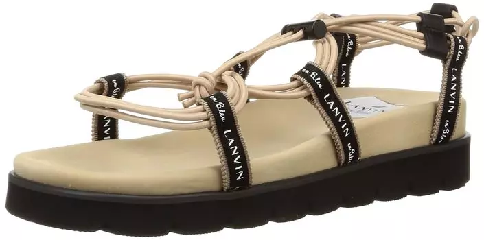 на Сандалии Босоножки с ремешком на шнуровке 2771 BG см E [Lanvin Blue] Женские 24,0 см~24,5