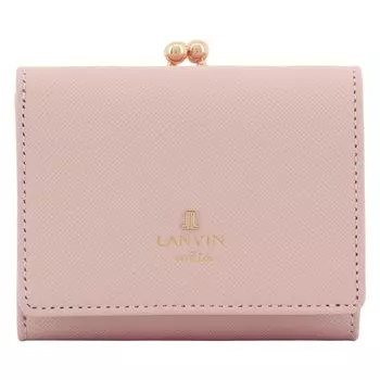 на Trifold Кошелек с застежкой Натуральная кожа Люксембург 482814 LANVIN en Bleu Мини Кошелек из коровьей кожи Бледно-розовый [LANVIN Bleu] Женский [31]