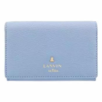 на Визитница из натуральной кожи Melanie 483223 LANVIN en Bleu Визитница из коровьей кожи бледно-голубого цвета [LANVIN Bleu] Женская [83]