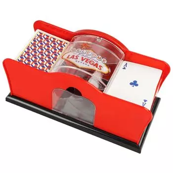 NABESHI Card Shuffler Manual Playing Card Dealer UNO Automatic Dealing Poker Card Game (1 красный)