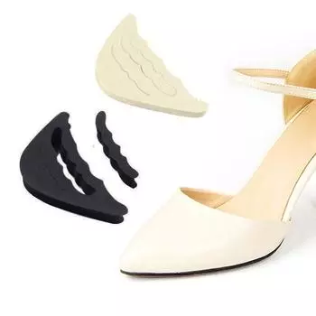 Набивка носка точечной подошвы Набивка носка Высокая пятка Передняя амортизация Мягкая передняя часть стопы Половина размера набивки Регулируемый размер набивки (one pair) #C11W5# чёрный