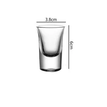Набор 15 мл 12 шт Классические маленькие питейные принадлежности Бренди Водка Спиртные напитки Бурбон Кружки Толстое дно Рюмка для байцзю Бытовой бокал для ликера 12pcs