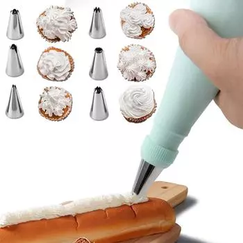 набор(15pcs) Скребок, установленный на горлышко, силиконовый шаблон для крема для торта, гладкий инструмент для моделирования, бытовой инструмент для выпечки