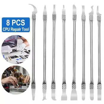 Набор 8 в 1 Инструмент для ремонта электроники для изогнутого экрана 304 Нержавеющая сталь Монтажная лопатка Набор для разборки и снятия