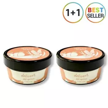 Набор абрикосов Deli Care (1 + 1) Pore Pack Средство для удаления кожного сала Средство для смывания + бесплатный образец, 2 коробки, 2 банки