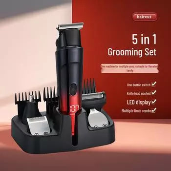 Набор аккумуляторных электрических машинок для стрижки волос для мужчин - инструмент для самостоятельной стрижки, бритья и ухода suit