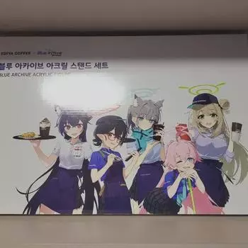 Набор акриловых подставок Blue Archive Idiya Coffee Collaboration