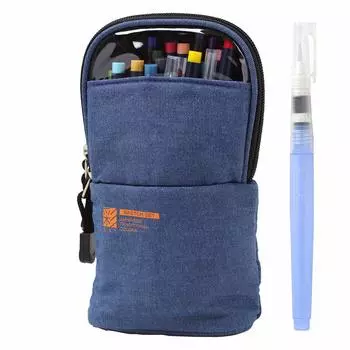 Набор акварельных кистей Akashiya Color Brush Pen с водяной кистью Denim Aya CA551S-DE