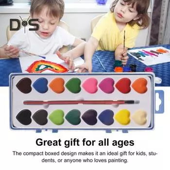 Набор акварельных красок для детей, 6/12 шт., смываемая акварельная краска с кисточкой, портативная акварельная палитра для дошкольного класса, путешествий 6pcs
