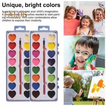 Набор акварельных красок для детей, 6/12 шт., смываемая акварельная краска с кисточкой, портативная акварельная палитра для дошкольного класса, путешествий 6pcs