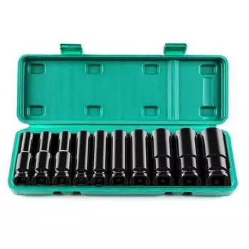Набор электрических торцевых головок 1/2 дюйма, набор глубоких ударных головок 10 шт., прочный надежный привод из хромомолибденовой стали для профессионального ремонта своими руками