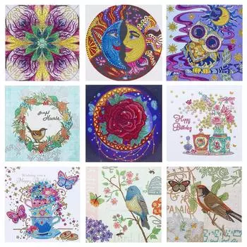 Набор алмазной живописи особой формы, YEESAM ART Птицы Сова Цветы 5D DIY Алмазное искусство