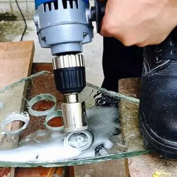 Набор алмазных сверл, 10 шт., кольцевая пила 3-18 мм для алмазного покрытия, углеродистая сталь, стеклокерамика серебряный