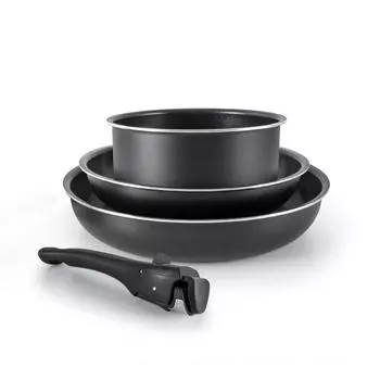 Набор алюминиевой посуды из 4 предметов со съемной ручкой Flex4 от бренда Kitchencook