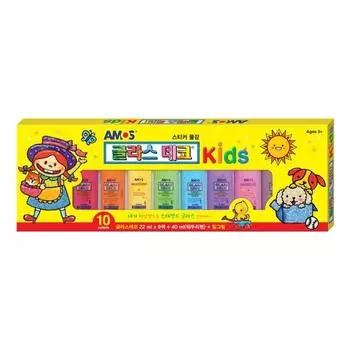 Набор Amos Glass Deco Kids 3 10 цветов, разные цвета, 1 комплект, корейские игрушки