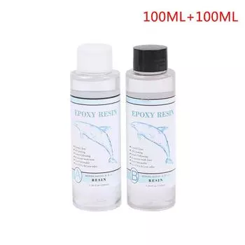 Набор эпоксидной смолы Crystal 1:1 прозрачный клей для ювелирных изделий из смолы Ab Crystal Drop Glue 100ML+100ML