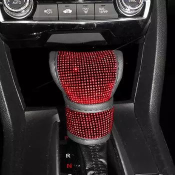 Набор автомобильных аксессуаров из 11 предметов. Крышка рулевого колеса со стразами. Крышка переключателя передач. Ручной тормоз. розовый