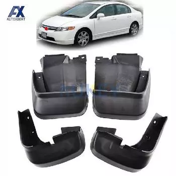 Набор автомобильных брызговиков для Honda Civic 2006-2011, брызговики 2007, 2008, 2009, 2010, брызговики, крылья, передняя и задняя грязь