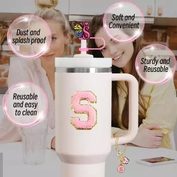 Набор аксессуаров для чашек из 9 предметов на чашку емкостью 30 унций и 40 унций. Персонализируйте свой стакан с помощью силикона.