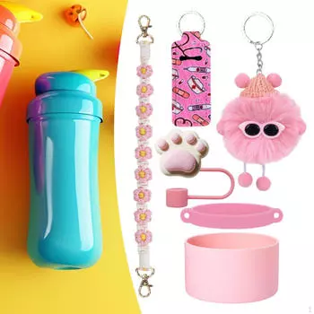 Набор аксессуаров для чашек Topper розовый