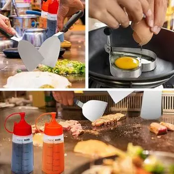 Набор аксессуаров для гриля из нержавеющей стали, 16 шт. для Blackstone и Camp Chef, набор лопаток для гриля с плоской вершиной и увеличенными лопатками, скребок для наметки Sets