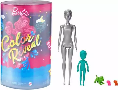 Набор аксессуаров для кукол Barbie Color Water Color Magic Party. Сюрприз. Игрушка-сюрприз. Возраст: 1 год и GRK14. Покажите! & [Кукла-наряд] [6 вверх]