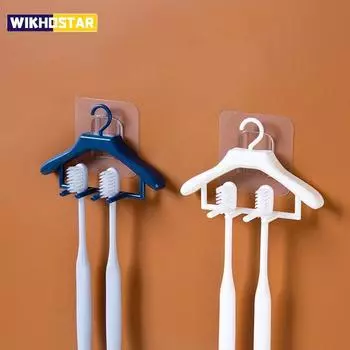 Набор аксессуаров для ванной комнаты, вешалка в форме держателя для зубных щеток, стеллаж для хранения, органайзер для зубных щеток, подвесной набор, подставка для хранения зубных щеток