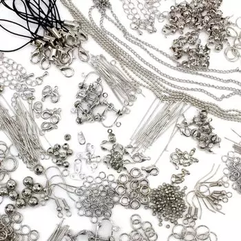 Набор аксессуаров, набор фурнитуры ручной работы (САЖ) (Серебряный) серебряный